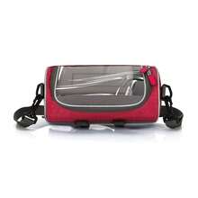 Bicycle Handlebar Bag With Touchscreen Phone Pocket, Multi-Purpose Shoulder Bag For Cycling And Travel, Rose Red, 1 Piece