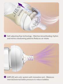 Philips Avent Newborn Feeding Gift Set Natural Smooth Series Newborn Glass Bottle 4.2oz 8.1oz With Bottle Cleaner Brush