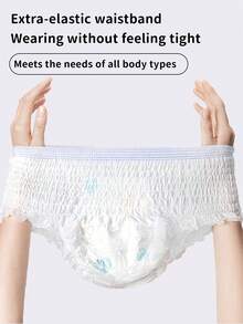 10/20pcs, Adjustable Protective Underwear, Hook And Loop Design, Absorbent Underwear, Period Panties, Reusable, Protective Underwear, Super Absorbent, Disposable Underwear, Fresh And Comfortable, 3D Protective Grip, Sanitary Napkin, Leak-Proof, Breathable, Highly Absorbent, Odor Eliminating, Sleep Well All Night, Leak-Proof Menstrual Underwear, Absorbent Underwear, Suitable For Business Trips, Menstruation, Postpartum, Post-Op, And Travel - White (adjustable) - View 6