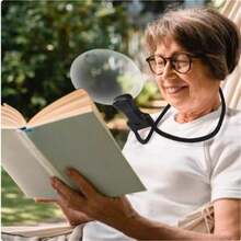 1pc 2X Magnifying Glass Necklace - Adjustable Stand, Acrylic Lens, Suitable For Crafts, Reading, Inspection And Repair - Multicolor - View 2