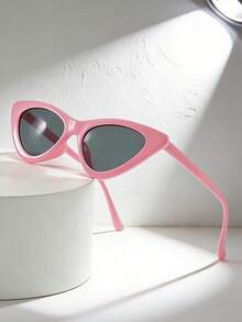 1 Pair Small Triangular Cat-Eye Fashion Glasses For Girls - Multicolor - View 1