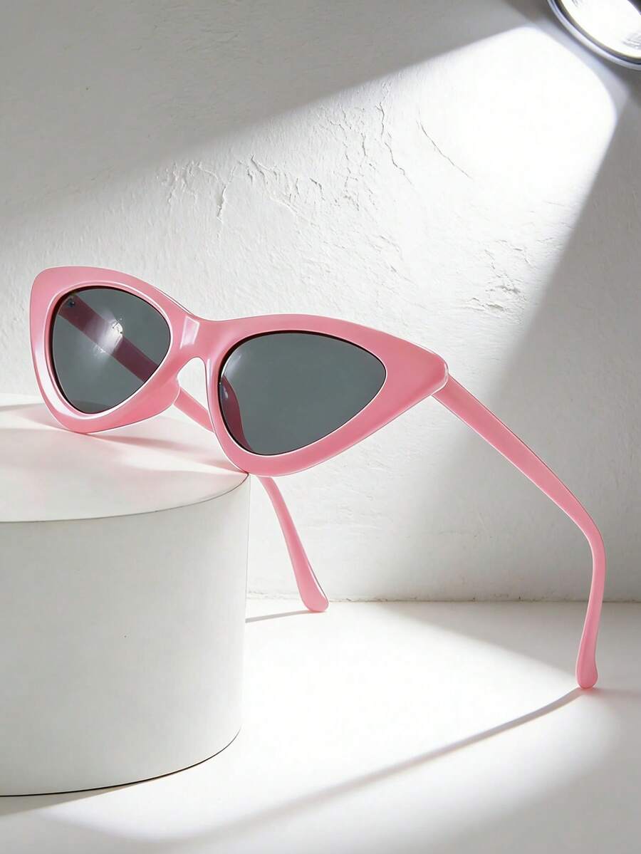 1 Pair Small Triangular Cat-Eye Fashion Glasses For Girls - Multicolor - View 1