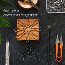 30 piezas de clip para mástil de bandera de acero inoxidable de 40 mm con caja de almacenamiento - Plateado - Ver 4