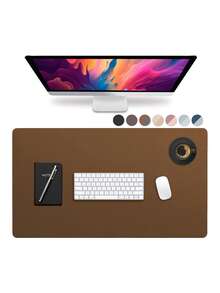 Leather Office Desk Pad, Office Mat, Large Mouse Pad, Makeup Pad, Placemat, Anti-Slip PU Leather Blotting Paper, Laptop Desk Mat, Waterproof Writing Pad, Suitable For Office And Home - Multicolor - View 45