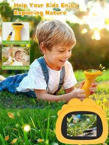 1 Pc Kids Digital Microscope, Mini Pocket Portable Handheld Miniscope For Children'S And Adults, With 1000X 2'' HD Color Screen - 3-Level Adjustable LED Light For All Lighting Conditions