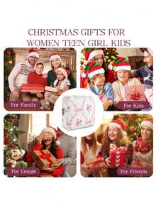 Small Quilted Cosmetic Bag, Mini Makeup Bag With Compartments, Cute Ladies Makeup Organizer Pouch, Travel Toiletry Bag - Multicolor - View 7