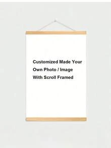 定制悬挂式帆布画，可打印您喜爱的照片，2026年日历，家庭照、婚礼照、宠物照帆布海报墙面装饰，配有实木挂轴，适用于客厅、卧室、游戏室装饰、情人节装饰，防霉，时尚，可爱，色彩丰富，可定制，个性化，独一无二，是送给朋友、儿子、女儿、学生的理想礼物。 - 彩色 - 查看 6