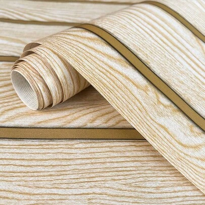 1卷金色镶边3D网格自粘PVC壁纸，豪华酒店背景DIY装饰墙纸，可移除可重复使用的乙烯基接触纸