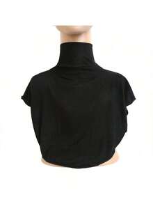 1件女士腈纶针织高领罩衫，时尚配饰，圣诞装饰连衣裙