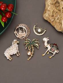 Broches clásicos de Ramadán, Eid Al-Adha, musulmanes, halal - Alfileres de moda y festival para mujeres, unisex, amigos, accesorios de fiesta, regalos, decoración - Broche de vacaciones - Ver 13