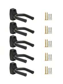6/5/4/3/2/1 Pc Guitar Wall Mount Hanger, 4pcs Guitar Holder Wall Mounted Display Rack With Screws - Easy Installation - Fits Various Size Guitars, Bass, Mandolin, Banjo, Ukulele - Multicolor - View 1