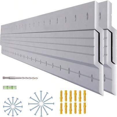 41 Inch French Cleat Hanger Heavy Duty 500 Lbs Load 2 Pairs Aluminum Z Clips French Cleats Interlocking Wall Mount Bracket Hardware Kit For Mirrors Picture Shelf Headboard Art Frames