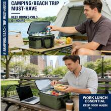 VOLA MANNER 22L Large Capacity Outdoor Insulated Cooler Bag, 4-Layer Waterproof & Heat Insulation Material - Green - View 5