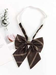 1条日式女童条纹领带，JK制服领带 - 咖啡棕 - 查看 8