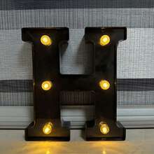 1 buah Lampu Dekoratif Huruf & Angka Hitam & Emas, Cocok untuk Acara Keluarga, Ulang Tahun, Lamaran, Pernikahan, Penggunaan Dalam/Luar Ruangan, Untuk Dewasa & Anak-anak, Desain Huruf Kreatif [Baterai Tidak Termasuk] - Lampu huruf - View 32