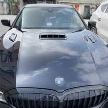 Universal Car Decorative Fake Air Intake Sticker, Creative Engine Air Intake Modification Accessory, Glossy Black Carbon Fiber Universal Air Intake Sticker, Car Hood Modification, Ideal Car Accessory, Essential Car Supplies, Creative Car Decoration