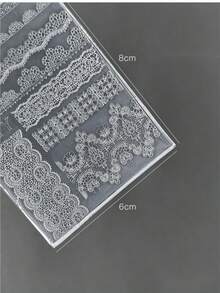 Khuôn làm móng nghệ thuật bằng silicon, kiểu Pháp, khuôn khắc 3D, khuôn móng silicon siêu mỏng họa tiết ren, khuôn đổ gel sơn móng tay họa tiết ren trắng, dễ tháo khuôn, khuôn khắc móng tái sử dụng, khuôn nhựa. Thích hợp cho các tiệm làm móng chuyên nghiệp và tự làm tại nhà. - Trong sáng - Xem 6