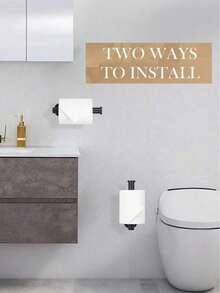 1pc Bathroom Towel Rod Without Drilling, Towel Rack Wall Mount, Bathroom Hanging Shelf, Dishrag Holder,Bathroom Roll Holder, Bathroom Accessories, Bathroom Shelf, Bathroom Towel Rack, Kitchen Roll Holder, Toilet Paper Holder, Kitchen Accessories, Bathroom Items, Organizer, Towel Holder - Multicolor - View 10