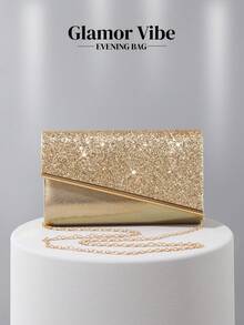 Bolsa leve, casual de negócios com decoração de strass, mini bolsa com cordão, bolsa transparente, moderna, bolsa de pérolas falsas, bolsa de noite, bolsa de jantar glamourosa, elegante, requintada, silenciosa, luxuosa, strass para festeira, mulher, noiva, perfeita para festa, jantar/banquete, vestido de festa de Natal, combina perfeitamente com roupa de ano novo, combina perfeitamente com vestidos de festa para mulheres - Ouro - Ver 7