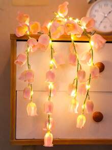 1个 1/6/10 铃兰花形发光装饰灯串花瓶装饰灯串氛围灯浪漫礼物 - 黃光 - 查看 5