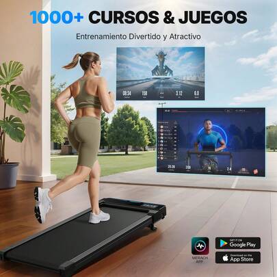 MERACH Cinta de Correr con Inclinación de 5%, 3.0HP Cinta de Andar, 2-6km/h Walking Pad, Caminadora Electrica para Casa, Capacidad de 136kg Treadmill, Pantalla LED, Control Remoto, App