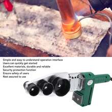 Termofusora Kit, Termofusora Digital,Termofusor, Pantalla Digital Soldador de Tubo de Agua Plástico Herramienta, Kit de Termofusora, Termofusora Herramientas Kit, Tubería PPR 260-280 ℃, tubería de polibuteno 240 ℃, tubería de PE 200-230 ℃ - Verde - Ver 4