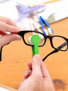 8pcs Mini Fashion Glasses Cleaning Kit - Includes Microfiber Cloths, Cleaning Solution, Soft Brush, And Cleaning Clip (Multicolor) - Multicolor - View 10