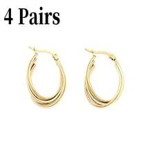 Minimalist Hoop Earrings - Yellow Gold - View 10