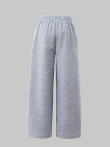 Kleine Mädchen Set aus Kurzarm V-Ausschnitt Top mit Buchstaben- und Zahlen-Muster + einfarbige Hose mit Buchstaben-Muster, Lässig Sport, Outdoor - Weiss - Übersicht 7