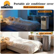 Portable Air Conditioner Cover, Mobile Air Conditioner Protective Case, Featuring Waterproof, Dustproof And Sun-Protective Properties, With Drawstring Closure At The Base. Suitable For Most Portable Air Conditioner Brands Including BLACK And DECKER, SereneLife, Dreo, ShincoZAFRO, Whynter And . Constructed From 300D Oxford Fabric (Cover Body Only). Women's Day, Travel Essentials, Wedding Favors, Y2k, Bedroom, Car Accessories Women, Kitchen Decor,Kitchen Decor,Household Items - Black - View 5