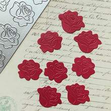 1Pc Roses Design Series Cutting Die, Embossing Die Cut, Suitable For Holiday Decoration, Scrapbook Paper Crafts, Handmade Greeting Card Making DIY, Elegant Scrapbooking, Wedding, Birthday, Valentine's Day Cards, Suitable For Handmade DIY Scrapbooks, Invitations, And Gifts. - Silver - View 10