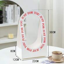 5/10pcs Fresh Flower Handheld Flower Box, Valentine's Day, Mother's Day, DIY Flower Basket, Handheld Bag, Floral Arrangement Gift Box - White - View 2