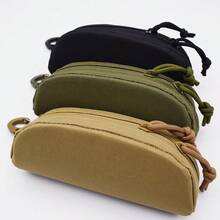Tactical Polyester Hard Shell Glasses Case With MOLLE System, Protective Case, Accessory Pouch, Sunglasses Bag