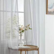 2 Cortinas de Gasa semitransparentes con Ojales para recámara y Sala de Estar (54 Pulgadas de Ancho x 84 Pulgadas de Largo, Gris Plateado) - Negro - Ver 3