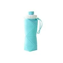 Hot Selling Silicone Foldable Adult Portable Reusable Plastic Cup Outdoor Travel Fitness Water Cup - 藍色 - 查看 2