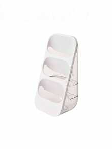 1pc Multi-Layer Divided Desktop Storage Box, Slanted Desktop Organizer Rack, Pen Holder, Utensil Holder, Suitable For Stationery, Makeup Brushes, Lipstick, Eyebrow Pencil - Durable PP Material, Odorless, Suitable For Dorm And Office Desk Organization, Office Desk Accessory - Multicolor - View 10