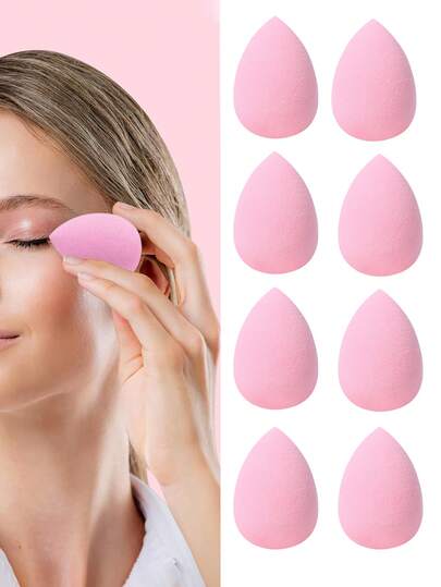 15/10/5/1pcs Multi-Functional Pink Makeup Sponge, Water Drop Shaped Makeup Sponge, Dry & Wet Dual-Use Makeup Tool, Professional Soft Concealer Sponge, Makeup Blender, Suitable For Foundation, Powder, Concealer, Eyeshadow, Highlighting And Face Contouring, Reusable, Great For Makeup Beginners And Enthusiasts, Suitable For Daily And Travel Use