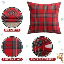 Juego de 2 Fundas de Almohada Navideñas 45 * 45cm, Fundas de Cojín de Sofá de Navidad, Fundas Navideñas para Cojines, Cojines Navideños para Sofá, Hogar, Decoración Hogar (Cuadros Rojos) - Cuadros Verdes - Ver 7