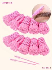 1 طقم أعواد قطن قابلة للتخلص منها للاستخدام في تطبيق الرموش الصناعية - فرشاة الرموش، فرشاة الشفاه وفرشاة الماسكارا، مجموعة أدوات التجميل، باللون الأسود، 50/150/300/450 قطعة - متعدد الألوان - مشاهدة 5