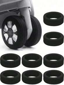 8pcs/16pcs/1pc Luggage Wheel Covers, Office Chair Wheel Covers, Portable Luggage Wheel Protective Covers, Colorful Silicone Luggage Wheel Covers, Luggage Swivel Wheel Covers, Noise-Reducing Wheel Covers, Office Chair Wheel Covers, Travel Accessories, Suitable For Most Luggage Carry-On Wheel Covers, Luggage Swivel Wheel Universal Silent Noise-Reducing Wear-Resistant Caster Covers - Multicolor - View 2