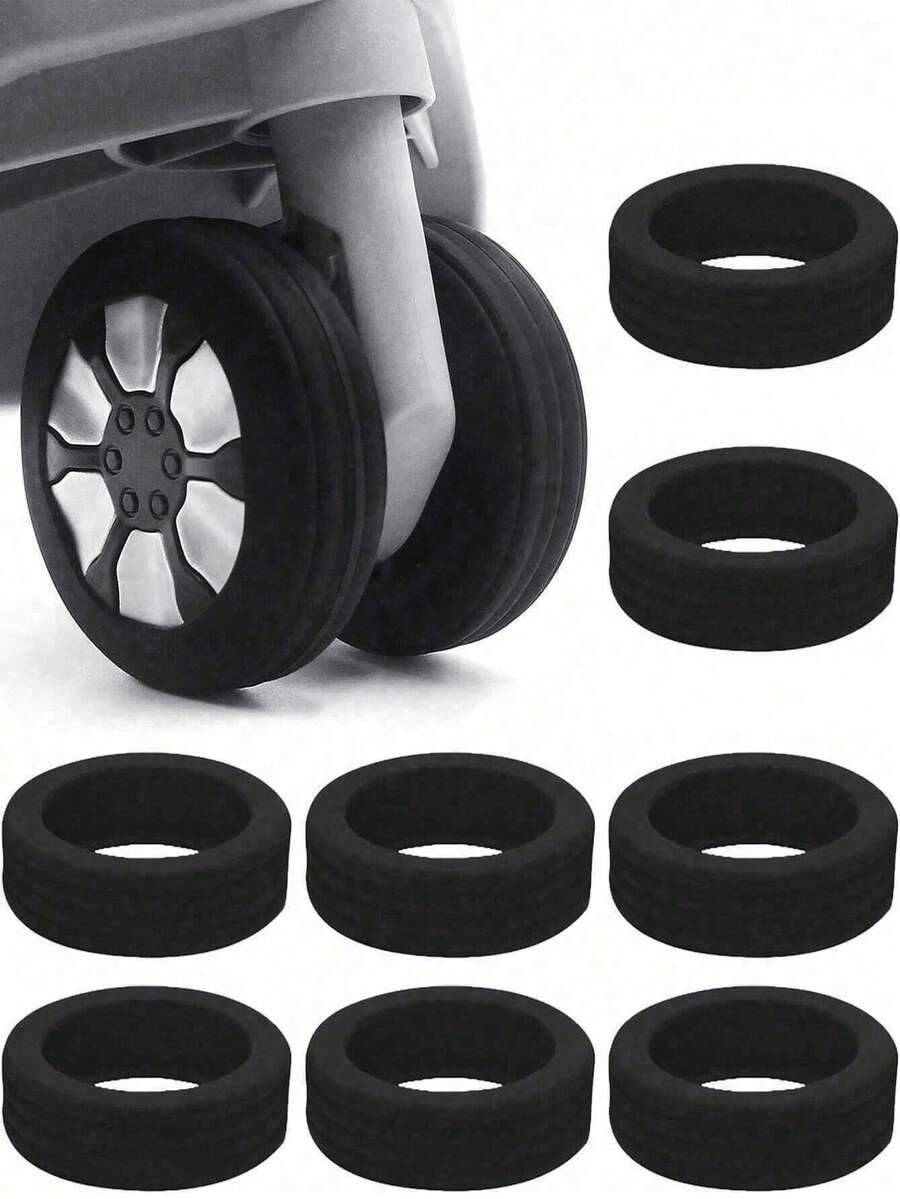 8pcs/16pcs/1pc Luggage Wheel Covers, Office Chair Wheel Covers, Portable Luggage Wheel Protective Covers, Colorful Silicone Luggage Wheel Covers, Luggage Swivel Wheel Covers, Noise-Reducing Wheel Covers, Office Chair Wheel Covers, Travel Accessories, Suitable For Most Luggage Carry-On Wheel Covers, Luggage Swivel Wheel Universal Silent Noise-Reducing Wear-Resistant Caster Covers