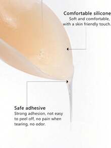 1 chiếc áo ngực silicon tàng hình mới có dây đeo, kiểu dáng chống trượt, nâng đỡ và tạo khe ngực, được thiết kế cho váy cưới, váy cúp ngực, đồ lót tàng hình, váy đầm, áo liền quần, du lịch & nghỉ dưỡng. - Màu be - Xem 6