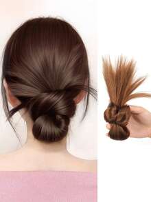 Pinza de garra para moño de cabello sintético, natural y esponjoso, adecuado para uso diario y eventos de mujeres, pinza para el cabello, accesorio para el cabello, accesorio casual de otoño/invierno, adecuado para atuendos de vacaciones de mujeres - Multicolor - Ver 14