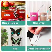 Marklife 1pc P15 Bubble Tea Pattern Portable Bluetooth Thermal Label Printer, Wireless Label Printer, Inkless Pocket Sticker Tape Printer, Comes With 1 Roll Of 12x40mm Label Paper, Compatible With IOS And Android Smartphones, Practical Label Maker, Suitable For Home And Business Use, Children/Family/Year-End/Christmas/New Year Gift (2026) - Beige - View 8