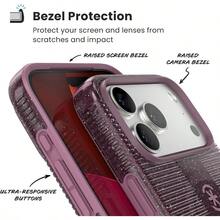 XISH Speck CANDYSHELL Grip +MS Funda para iPhone 17 Pro MAX Color Azul Misterioso Tela Vaquera descolorada Agarre Protector Delgado protección contra caídas Compatible con MagSafe - iPhone 17 Pro Max+Púrpura - Ver 4