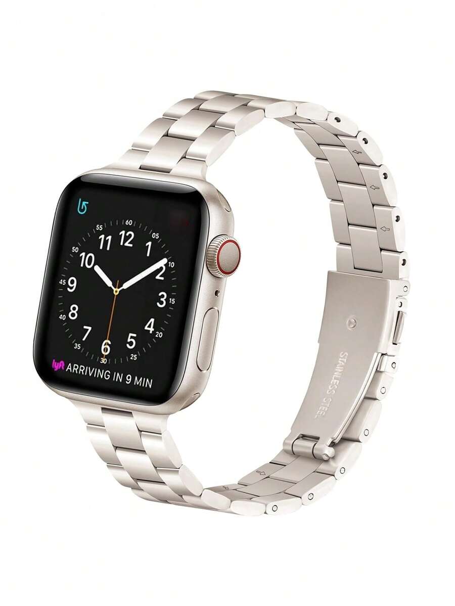 Huastonband 1件女款 錶帶，星空色不鏽鋼可調節錶帶，相容於 Ultra 3 2 1 SE S10 S9 S8 S7 S6 S5 S4 S3 S2 S1 系列，時尚替換智慧手錶錶帶，中性款，金屬錶帶，14mm 窄寬，輕量，可選尺寸 38mm 40mm 41mm、42mm 44mm 45mm 49mm