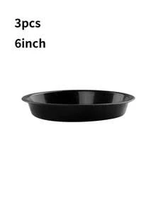 6个装植物托盘，4、6、8英寸塑料材质，坚固耐用，适用于室内外花盆，是理想的花盆容器配件。 - 黑色 - 查看 11