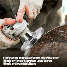 V20 Diamond Edge Router Wheel 20mm Bullnose Grinding Wheel M14 Diamond Router Bit Vacuum Brazed For Concrete Granite Marble Stone M14 Thread - 銀色 - 查看 8