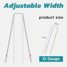 Garden Stake 100 paquetes de 6 pulgadas - Galvanizado - Ver 3