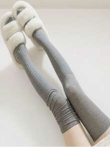 半双森系条纹过膝袜，高端显瘦女款，春秋季 - 彩色 - 查看 3